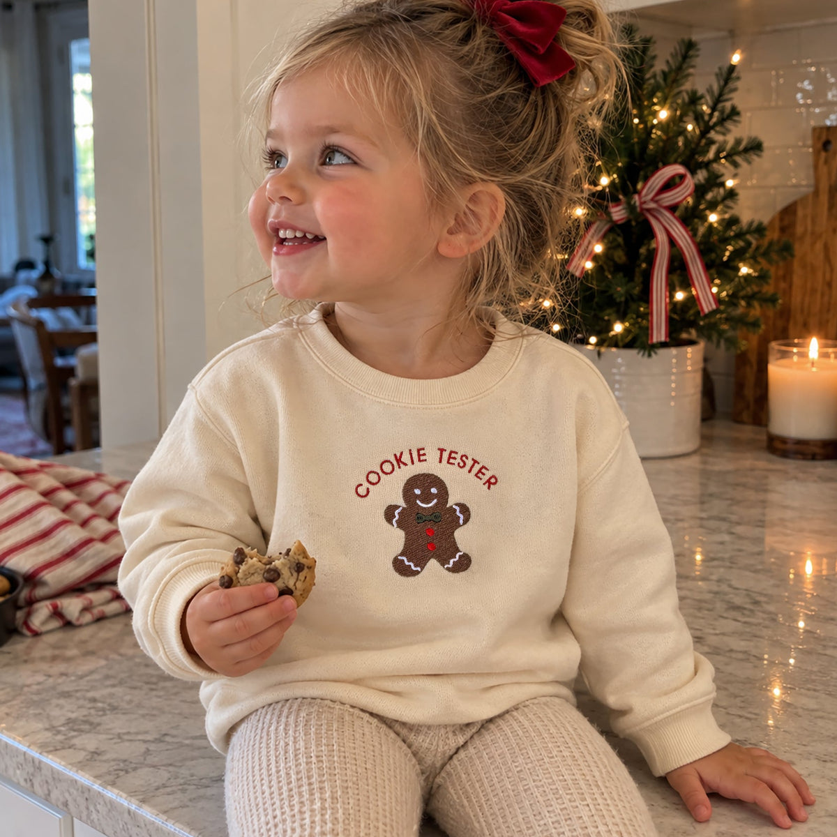 Cookie Tester Christmas Sweatshirts & Baby Outfits
