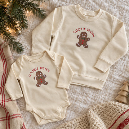 Cookie Tester Christmas Sweatshirts & Baby Outfits