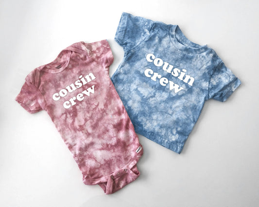 cousin crew baby onesie toddler t shirt kids matching family shirts tie dye custom sibling matching family reunion shirts pregnancy announcement