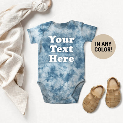 custom tie dye baby onesie bodysuit name baby shower gift newborn coming home funny baby shirt toddler cotton