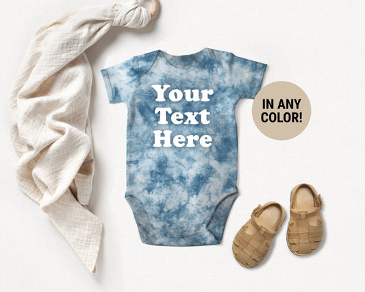 custom tie dye baby onesie bodysuit name baby shower gift newborn coming home funny baby shirt toddler cotton