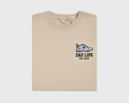 dad life t-shirt best father gift best daddy presents dad joke shirt in beige folded