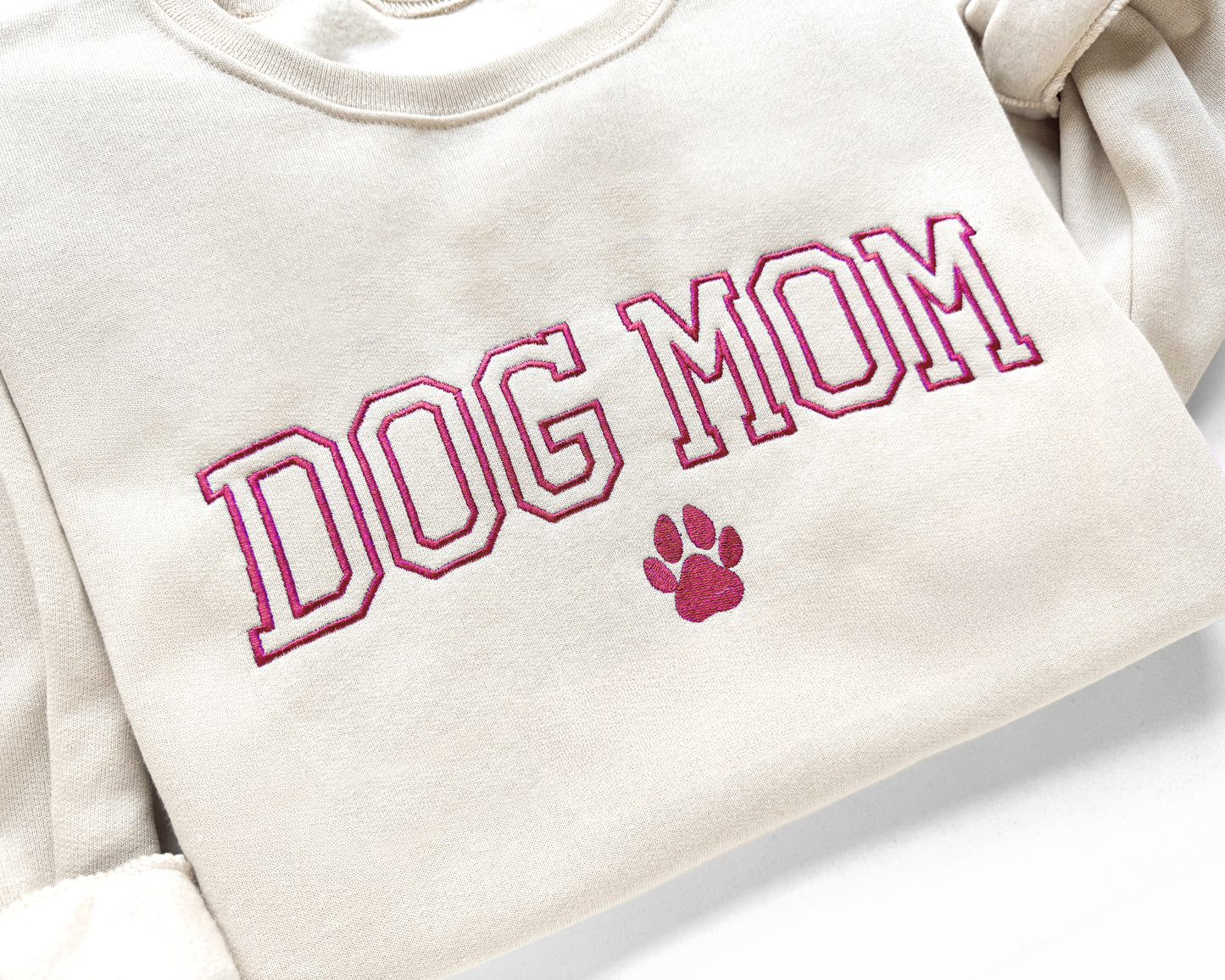Custom Embroidered Dog Mom Sweatshirt – Personalized Pet Lover Gift