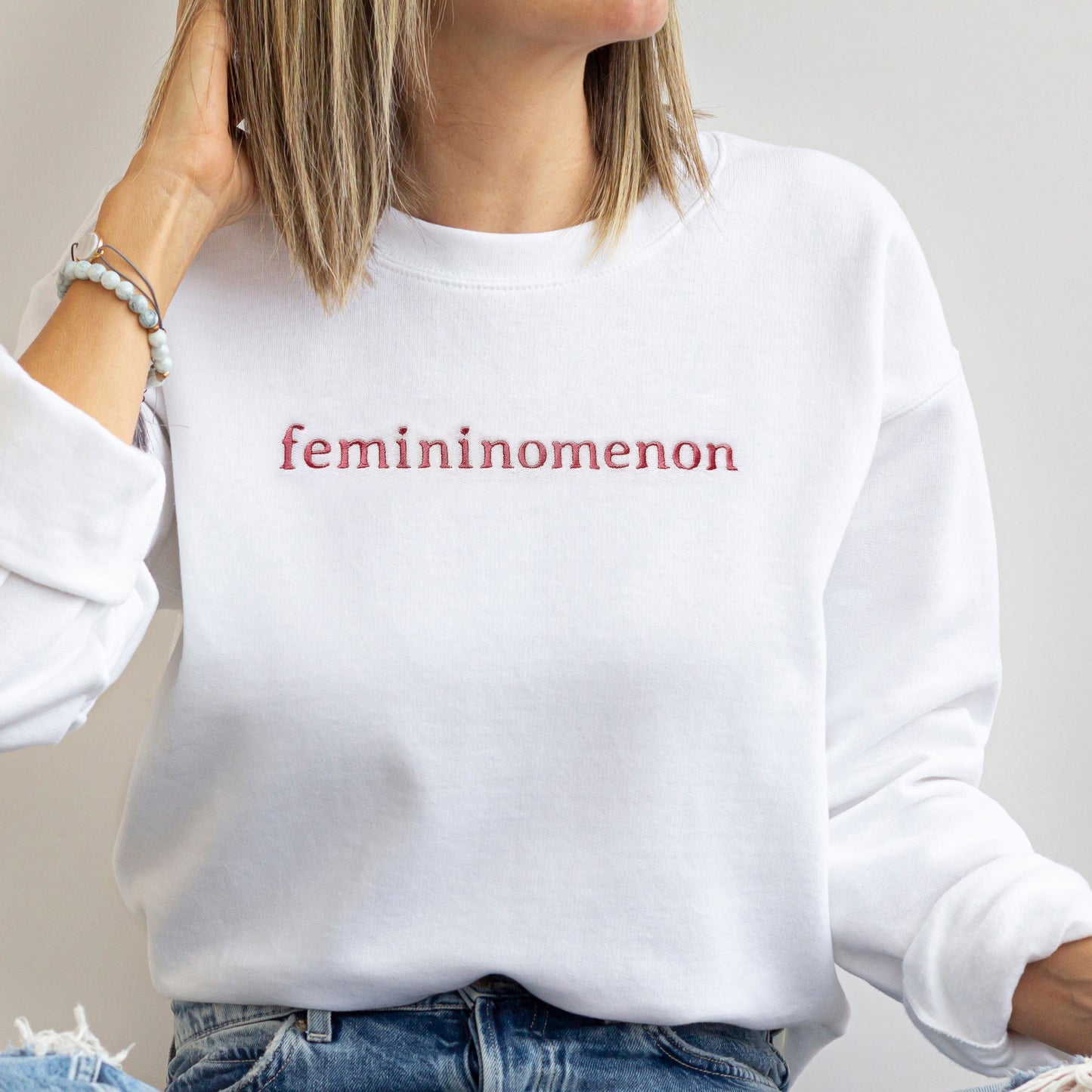 Embroidered "Femininomenon" Mother Daughter Matching Outfits