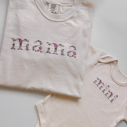 Floral Mama & Mini Matching Shirts | Embroidered Mommy and Me Outfit