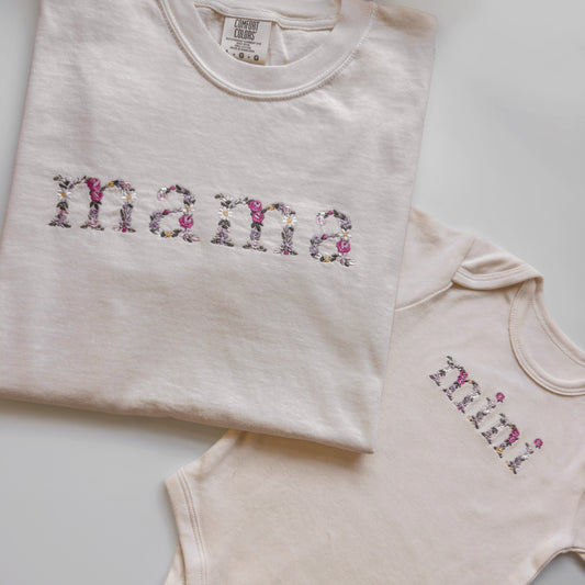 Floral Mama & Mini Matching Shirts | Embroidered Mommy and Me Outfit