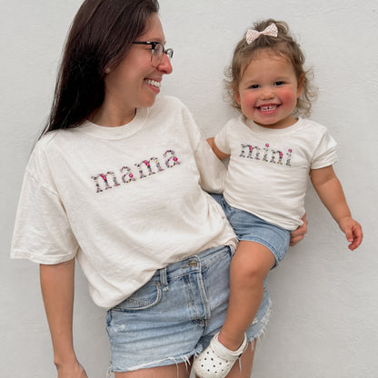 Floral Mama & Mini Matching Shirts | Embroidered Mommy and Me Outfit