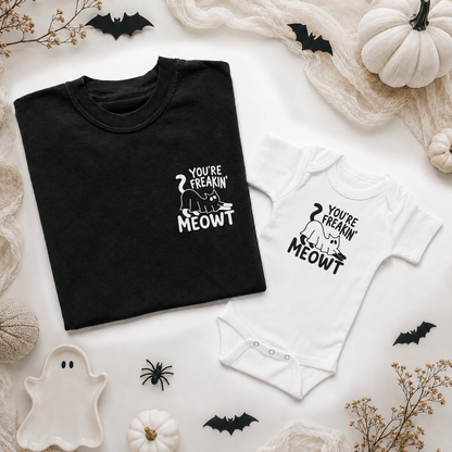 You're Freakin' Meowt Matching Halloween Shirts | Funny Cat Halloween Family Tees