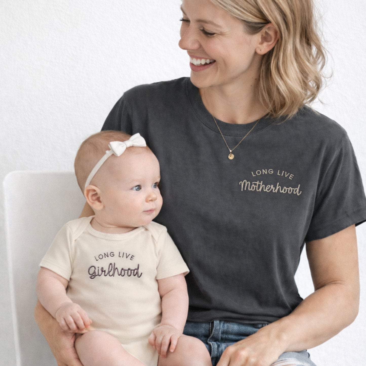 Long Live Motherhood & Long Live Girlhood Matching Set | Mom and Daughter Outfit