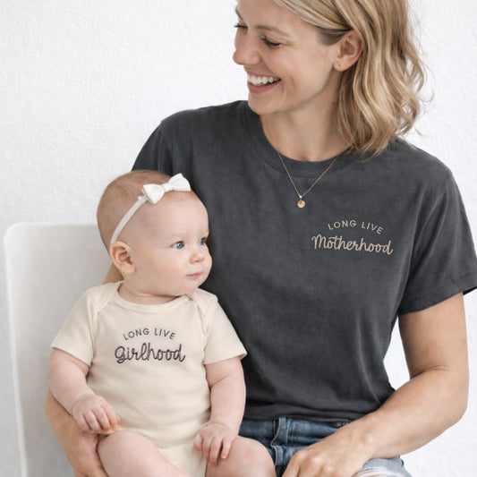 Long Live Motherhood & Long Live Girlhood Matching Set | Mom and Daughter Outfit