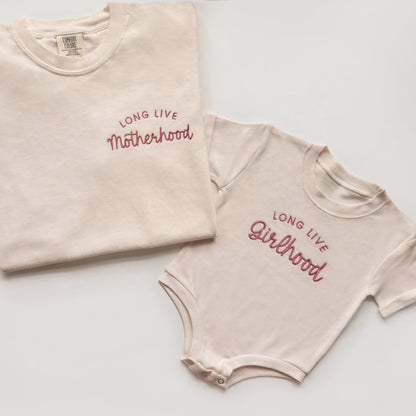 Long Live Motherhood & Long Live Girlhood Matching Set | Mom and Daughter Outfit