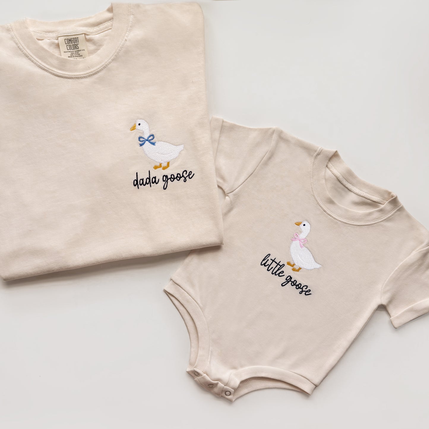 Goose Family Matching Embroidered Shirts Set