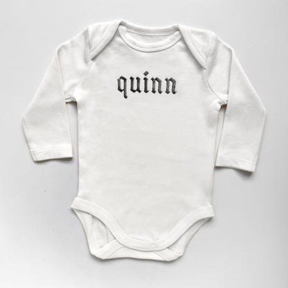 Personalized Kids Name Sweatshirt with Gothic Embroidery