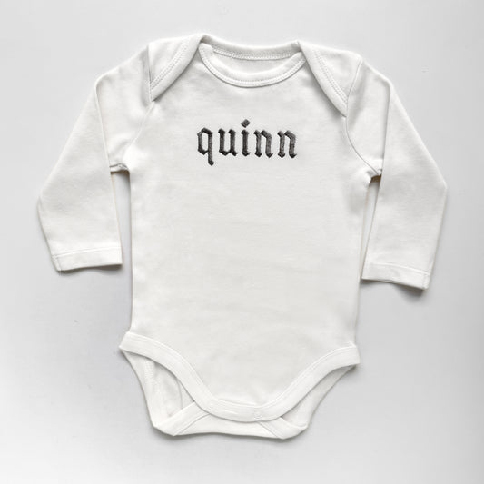 Personalized Kids Name Sweatshirt with Gothic Embroidery