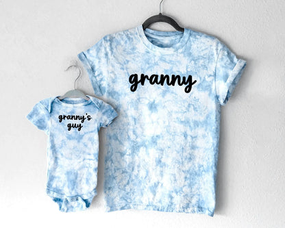 Tie Dye Matching Grandma and Me Shirt Set for Grandmothers, Babies and Toddlers Summer & Bash