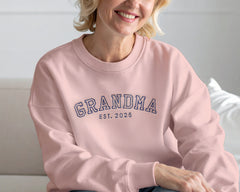 Personalized Embroidered Grandma Sweatshirt