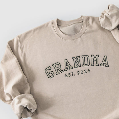 Personalized Embroidered Grandma Sweatshirt