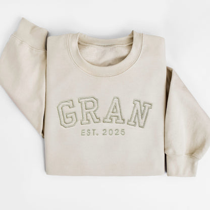 Personalized Embroidered Grandma Sweatshirt