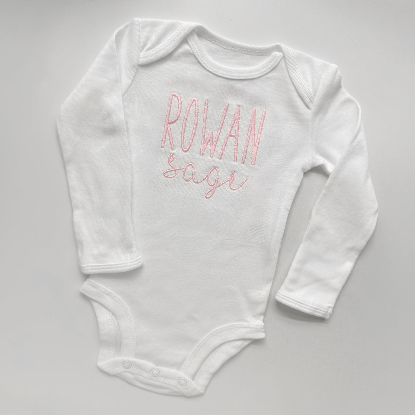 Personalized Newborn Name Outfit | Custom Baby Bodysuit & Hat Set