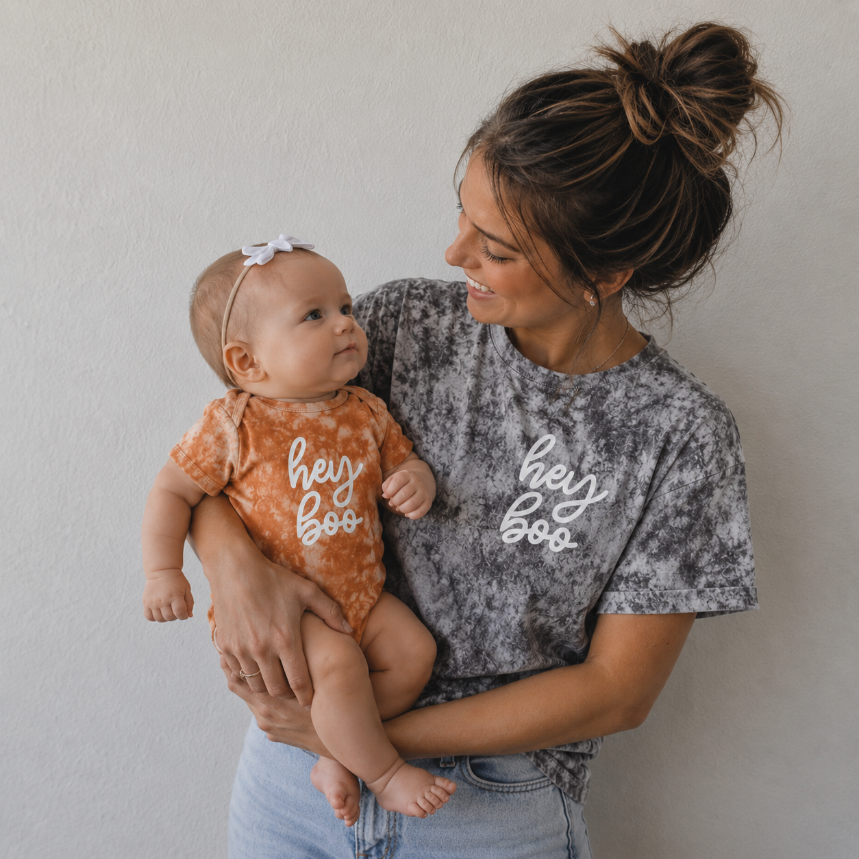 Tie Dye Hey Boo Matching Halloween Shirts