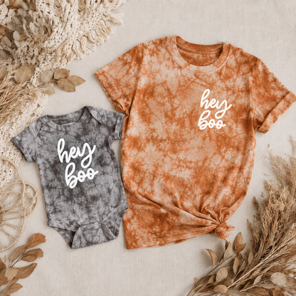 Tie Dye Hey Boo Matching Halloween Shirts
