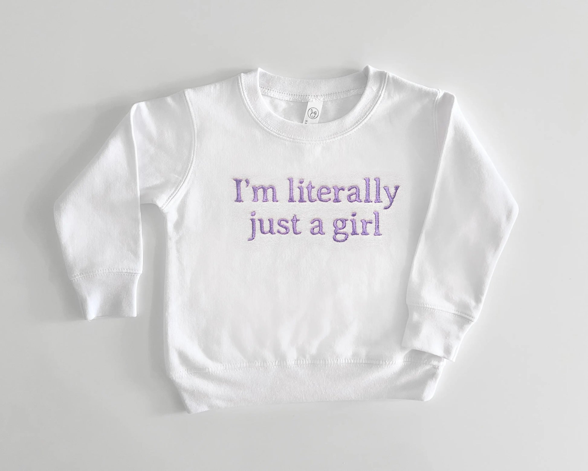 Embroidered "I'm Literally Just A Girl" Matching Sweatshirts and Bodysuits My Store