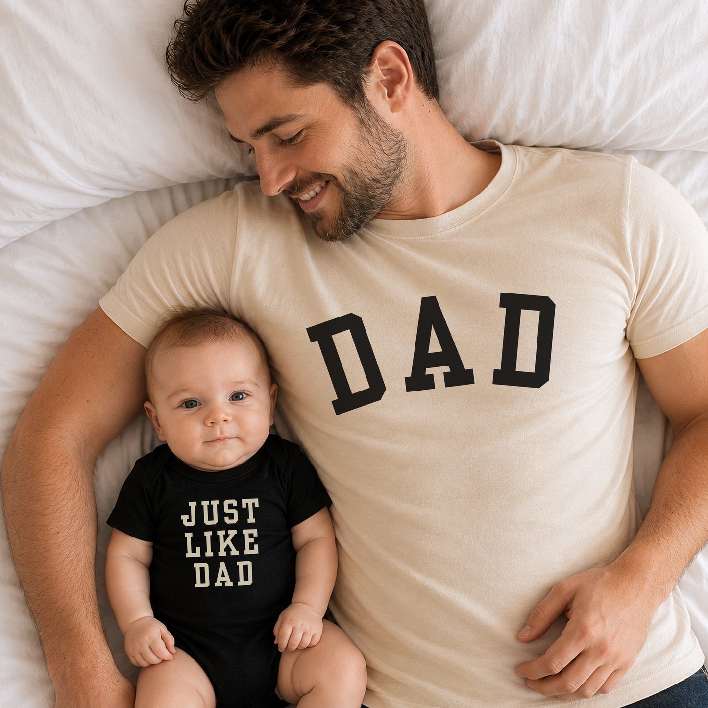 Dad + Just Like Dad Matching Shirt & Onesie Set | Dad and Me Matching Outfits