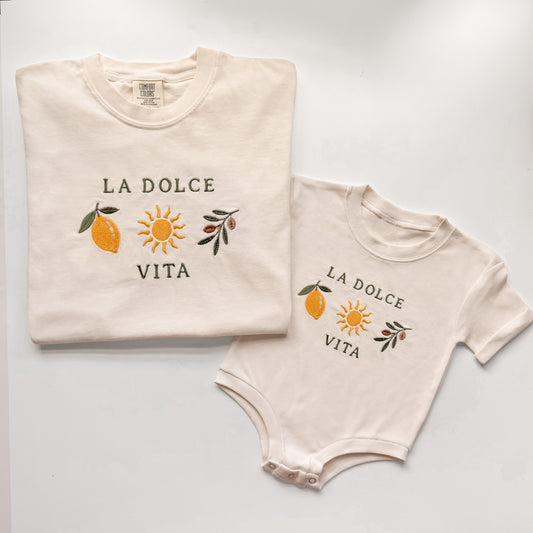 La Dolce Vita Embroidered Shirt | Matching Family Collection