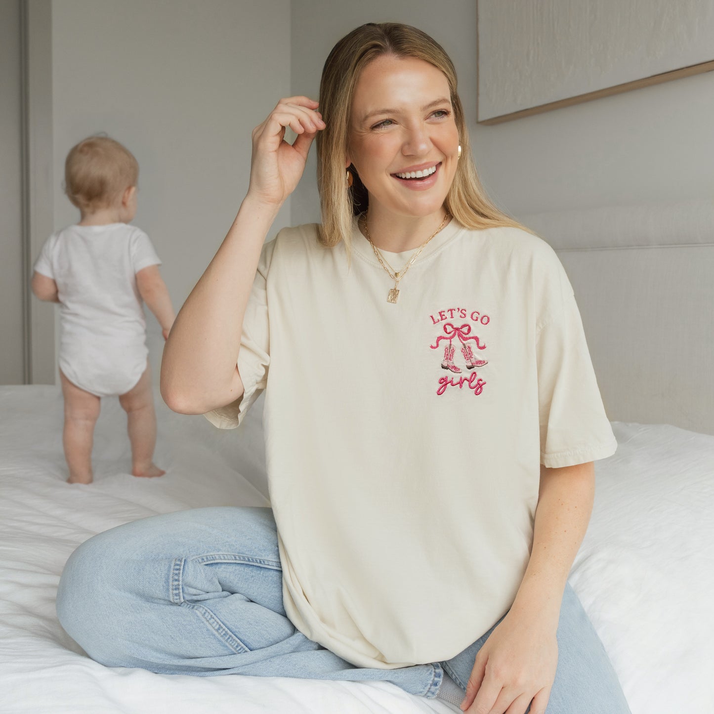 Let's Go Girls Embroidered Shirt | Matching Family Collection