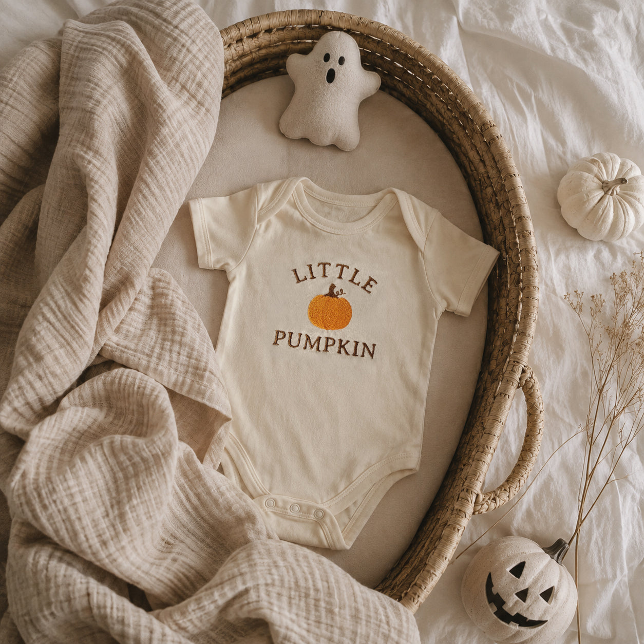Little Pumpkin Embroidered Baby & Toddler Shirts | Fall Pumpkin Outfit