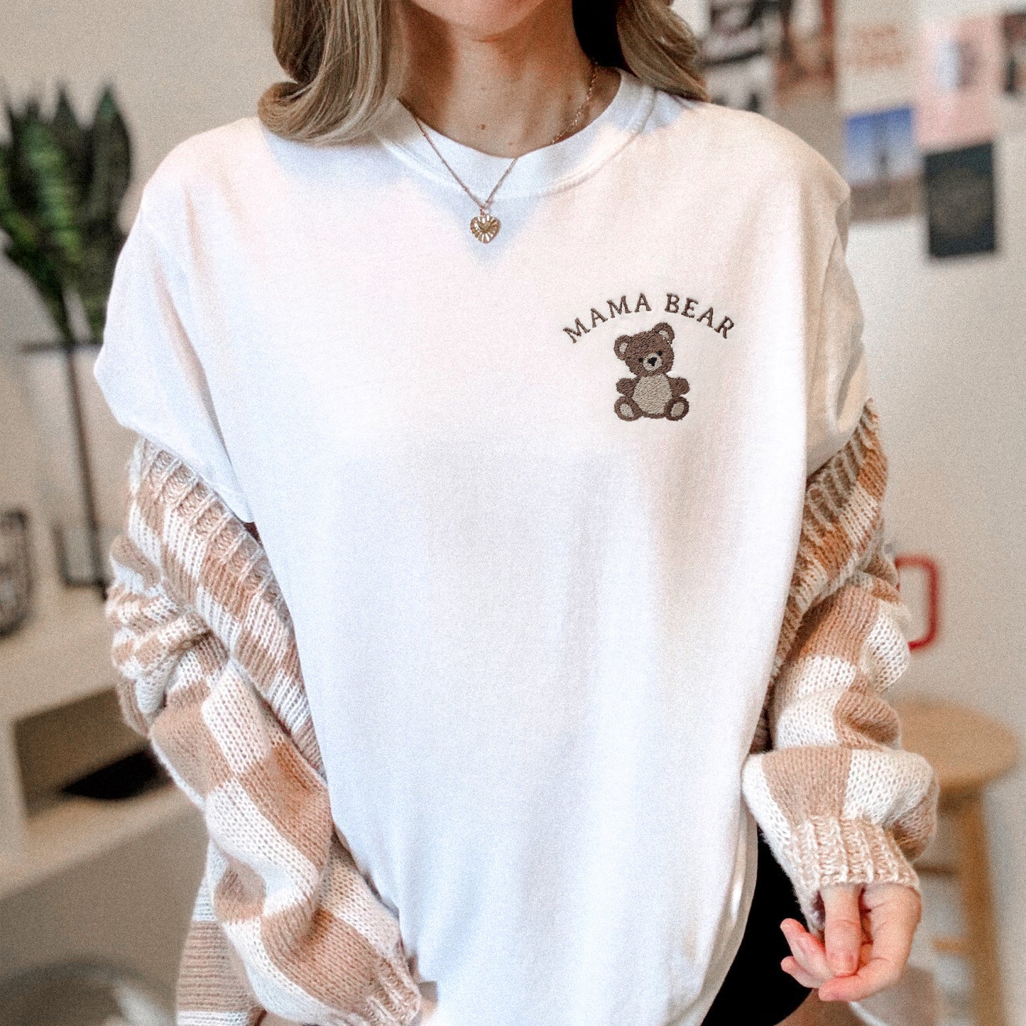Mama Bear & Baby Bear Matching Set | Embroidered Mom and Baby Outfit