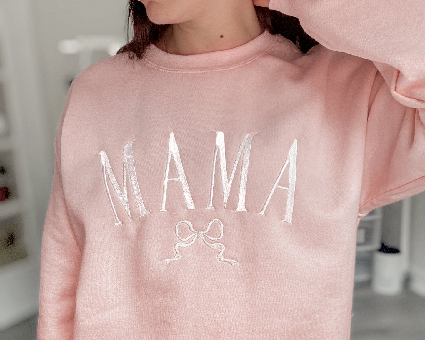Mama and Mini Matching Sweatshirts and Baby Outfits with Bows