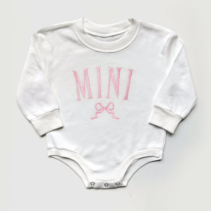 Mama and Mini Matching Sweatshirts and Baby Outfits with Bows