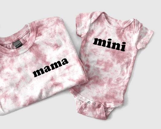 Tie Dye Matching Mama and Mini Shirts for Moms, Babies and Toddlers
