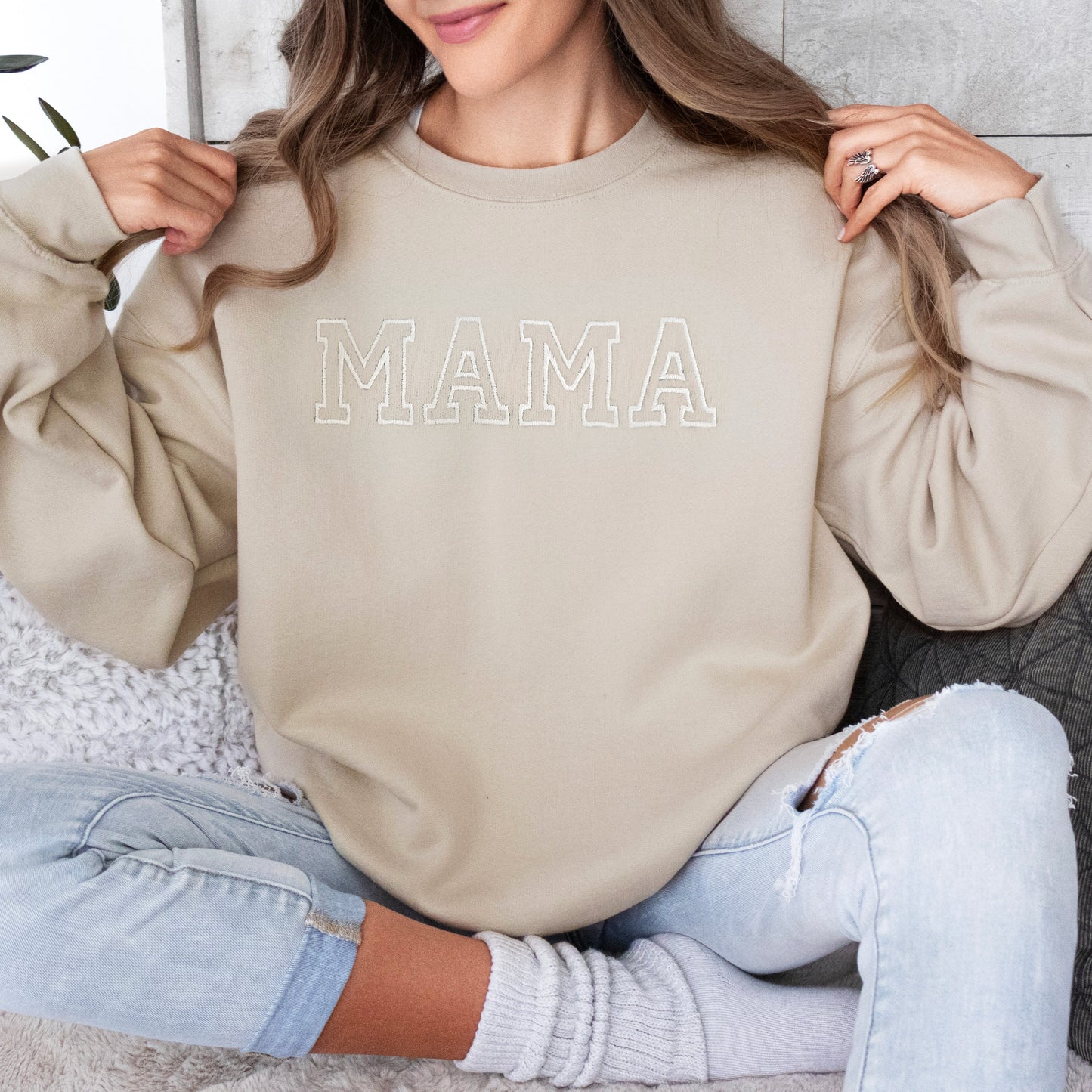 mama dad mini matching baby onesie bodysuit sweatshirts pullovers crewnecks family matching baby shower gift newborn coming home from hospital outfit sister brother sibling neutral matching