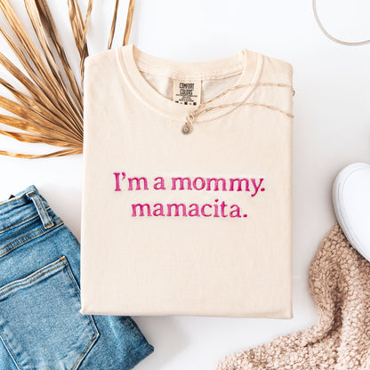 Embroidered Mamacita Shirt | Comfort Colors Oversized Mama T-Shirt