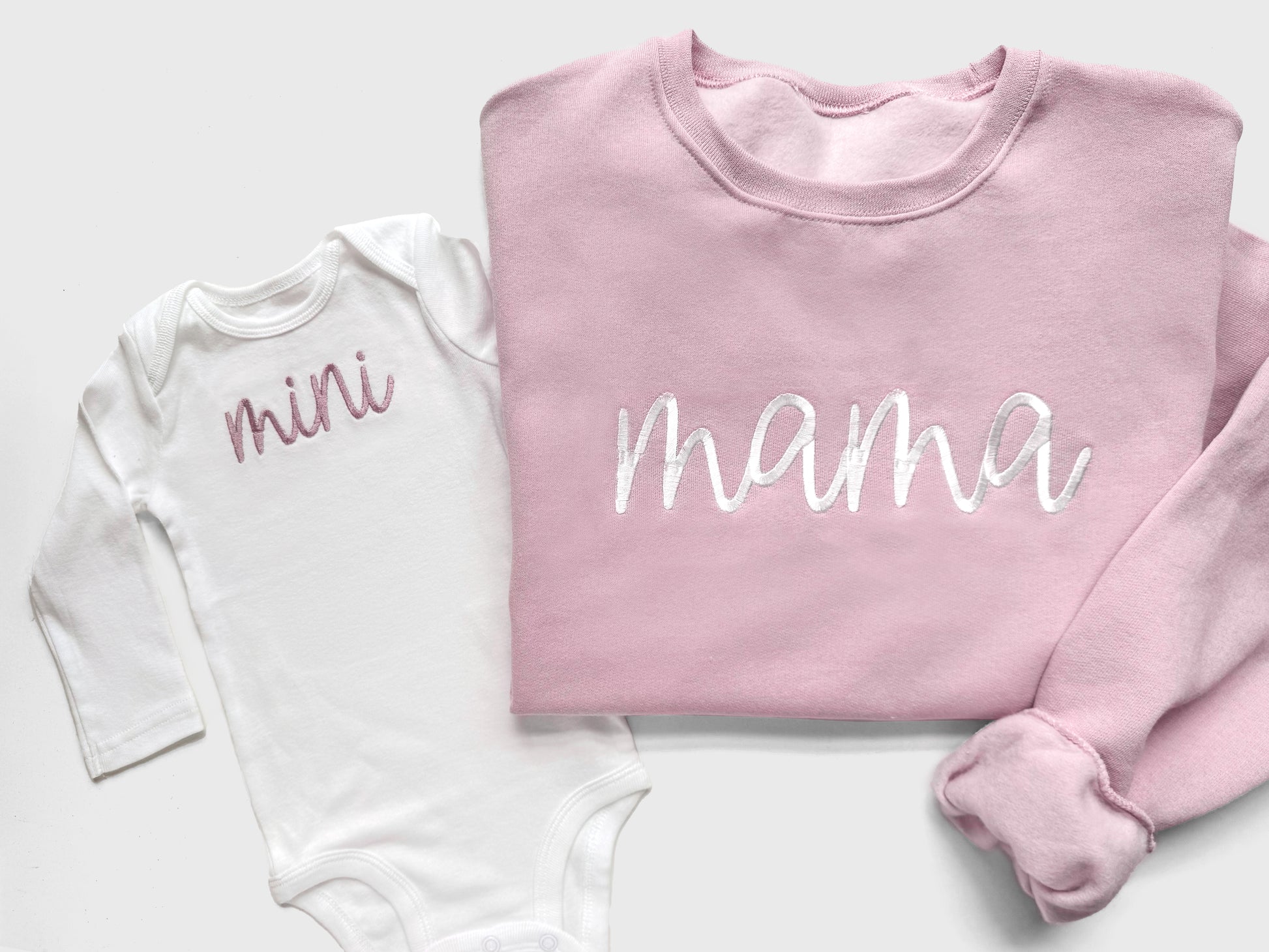 mother daughter matching sweatshirts mommy and me pink sweatshirts mama's bestie folded