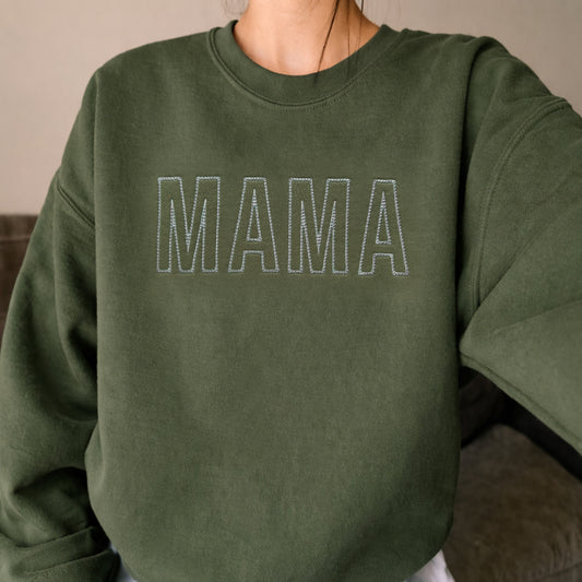 Mama and Mama’s Boy Matching Outfits | Embroidered Mother Son Set