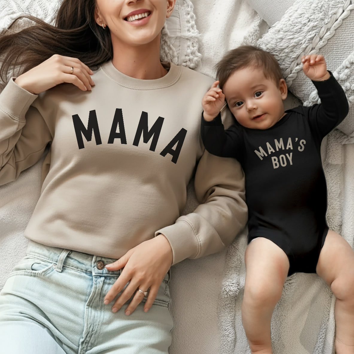 mama mama's boy mother son matching outfits, coming home from the hospital outfits, mommy and me christmas outfits, mommy newborn matching, new mom gift,  mother sweatshirt