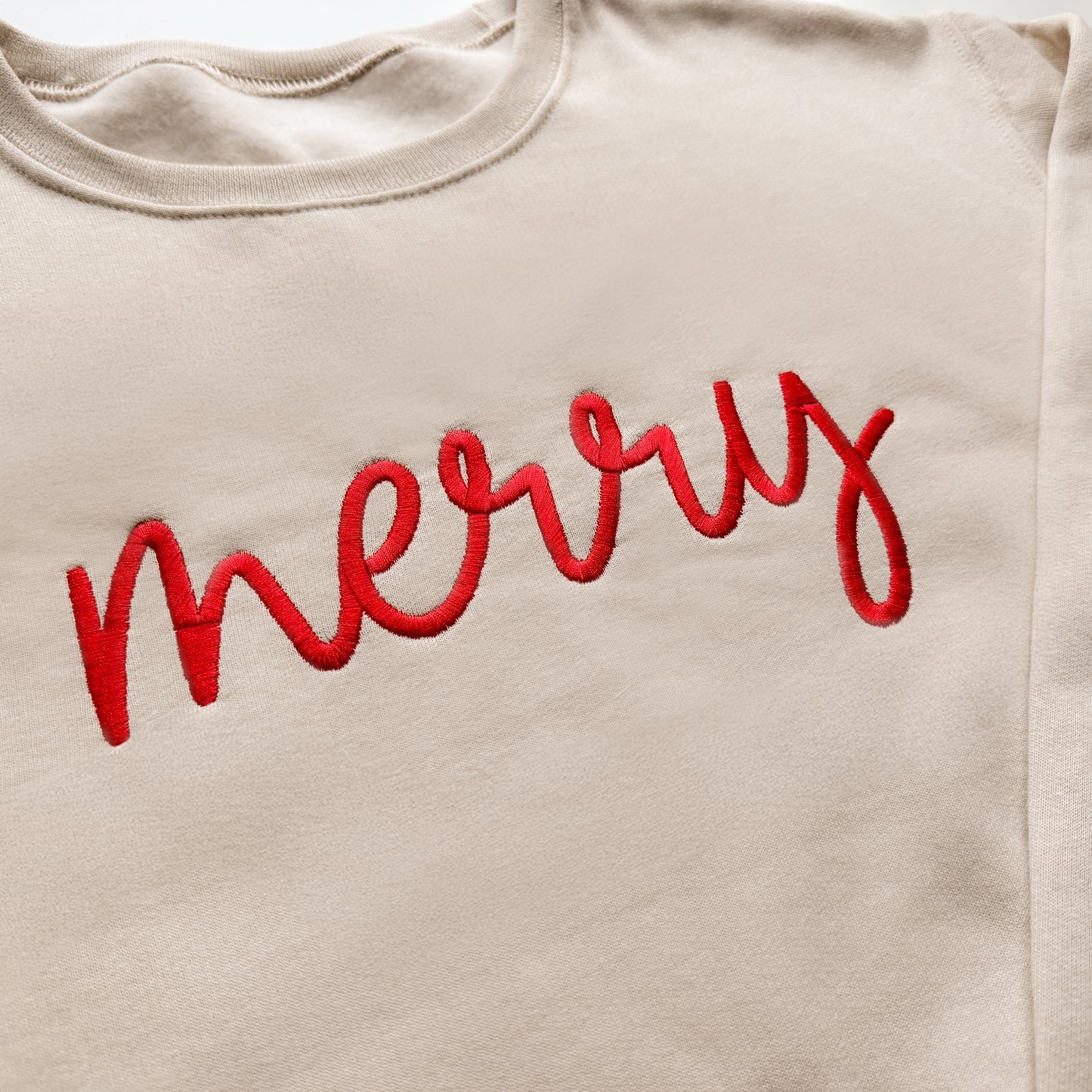 Custom Merry Matching Embroidered Christmas Sweatshirts
