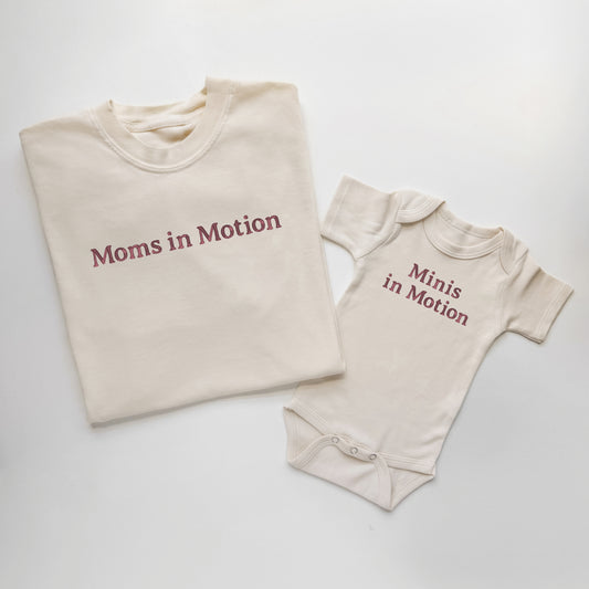 Moms in Motion Embroidered Matching Mama and Mini Set