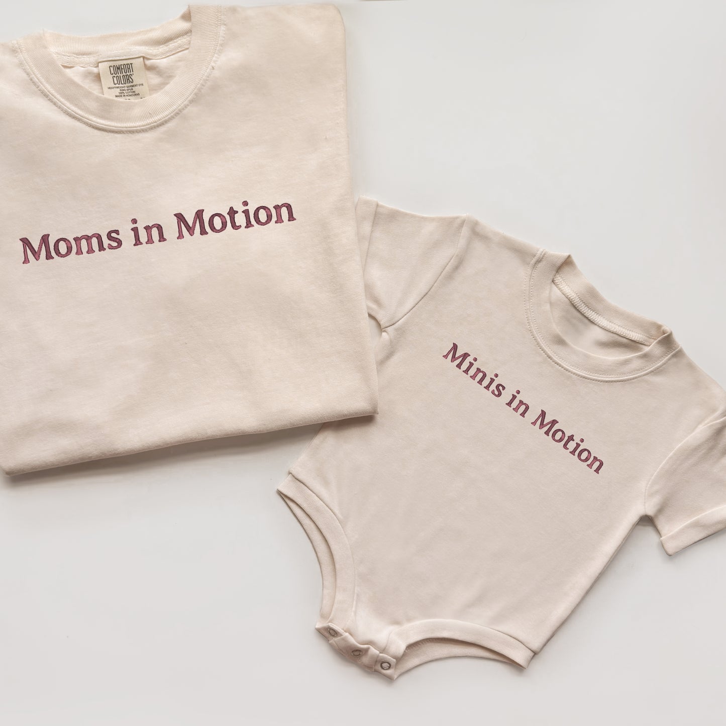 Moms in Motion Embroidered Matching Mama and Mini Set