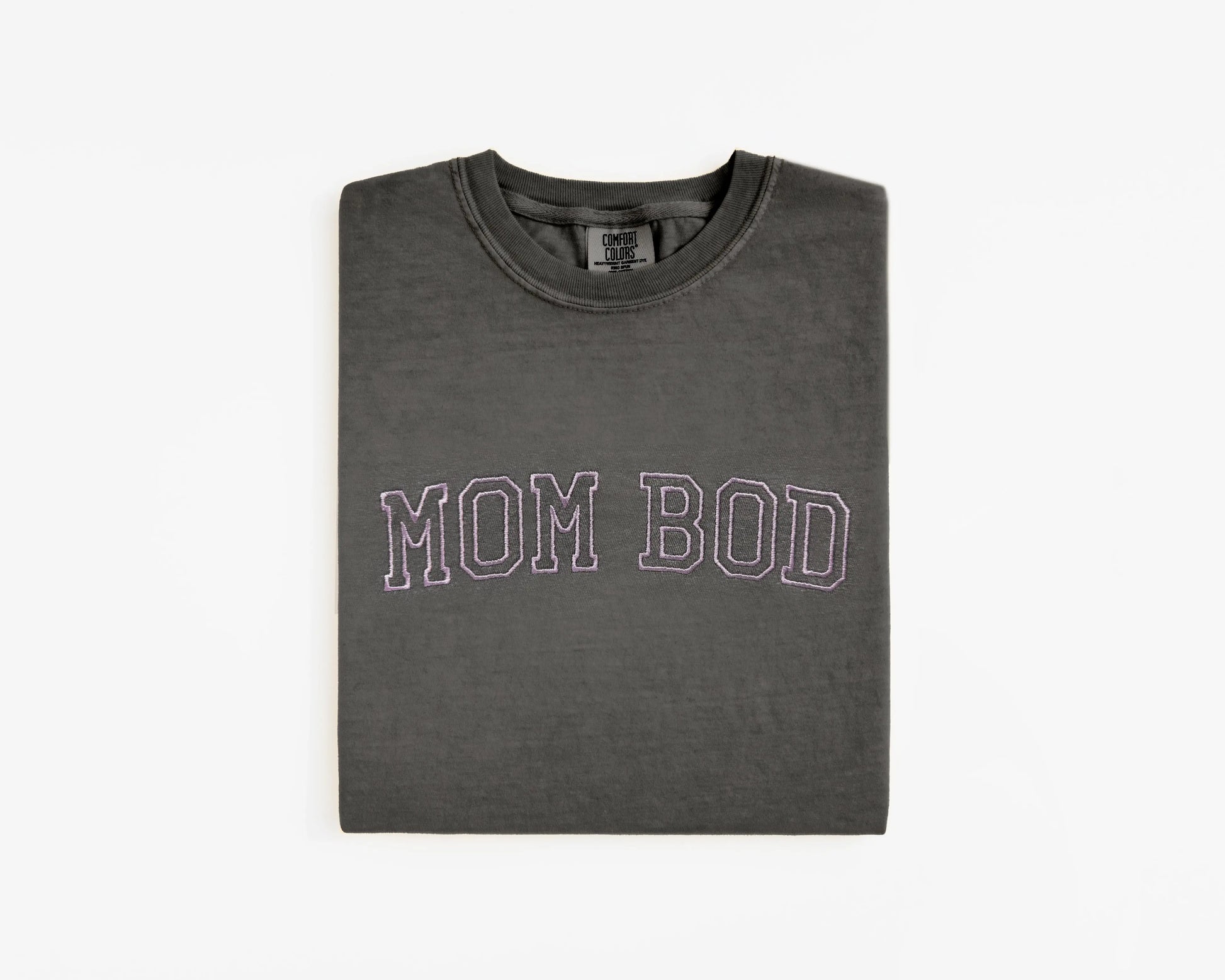 mom bod shirt funny embroidered t-shirt cropped comfort colors cotton maternity pregnancy oversized 
