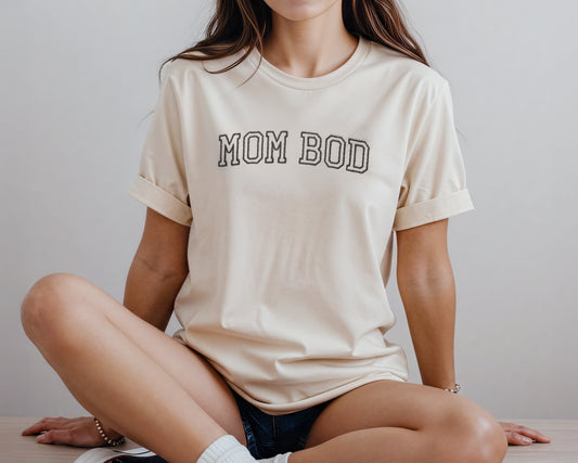 Custom Embroidered "Mom Bod" Oversized Mama T-Shirt