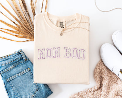 Custom Embroidered "Mom Bod" Oversized Mama T-Shirt