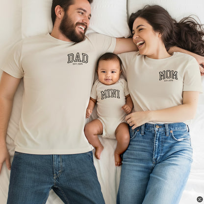 Mom, Dad and Mini Embroidered Family Shirts