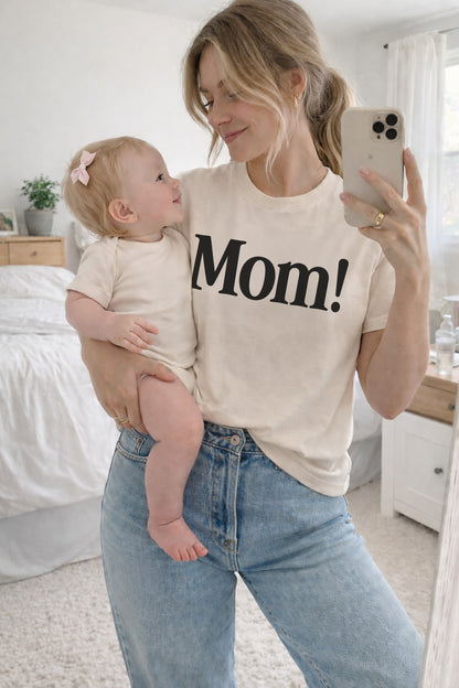 Mom! Comfort Colors® T-Shirt | 100% Cotton Oversized Mom Tee