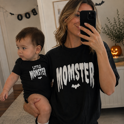 Momster & Little Monster Matching Halloween Shirts | Family Matching Halloween Tees