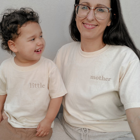 Mother & Little Matching Shirts | Neutral Mommy and Me Outfit