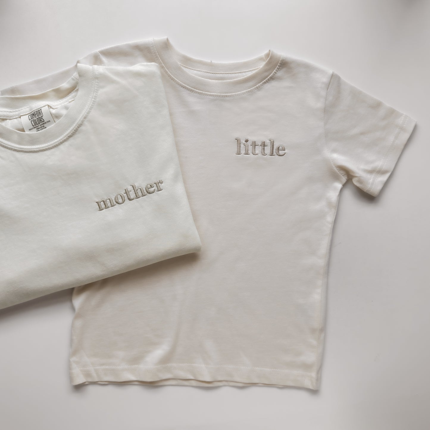 Mother & Little Matching Shirts | Neutral Mommy and Me Outfit